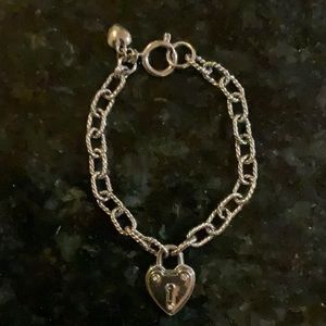 Silver tone Juicy Couture Heart Bracelet